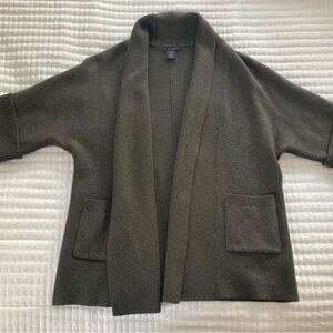 Open front Tahari wool sweater